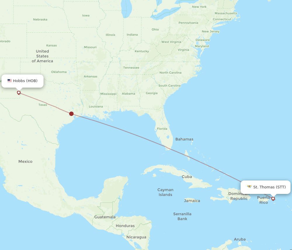 STT-HOB flight routes