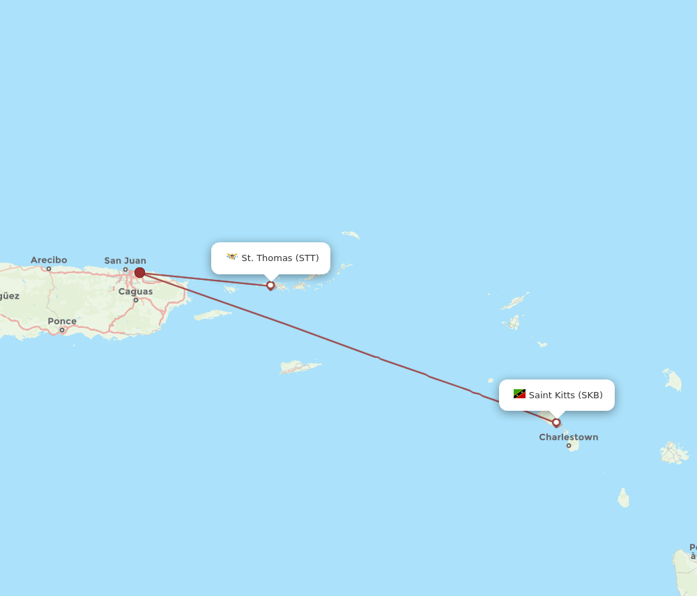 STT-SKB flight routes