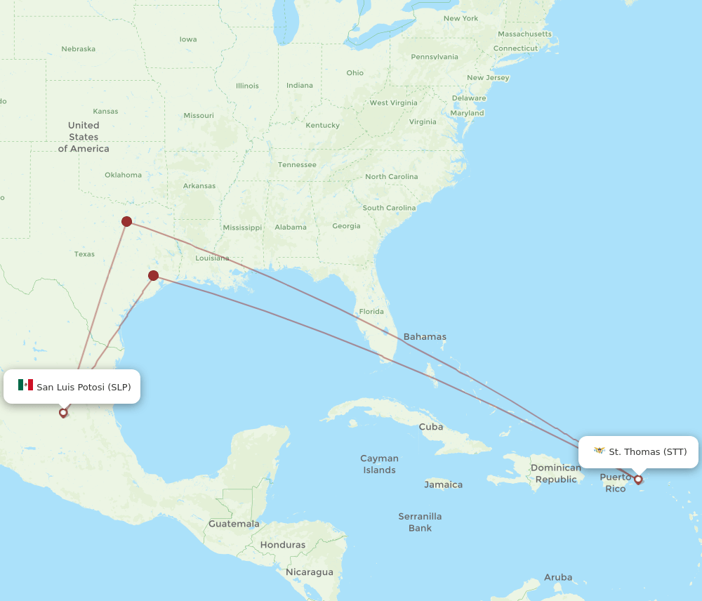 STT-SLP flight routes