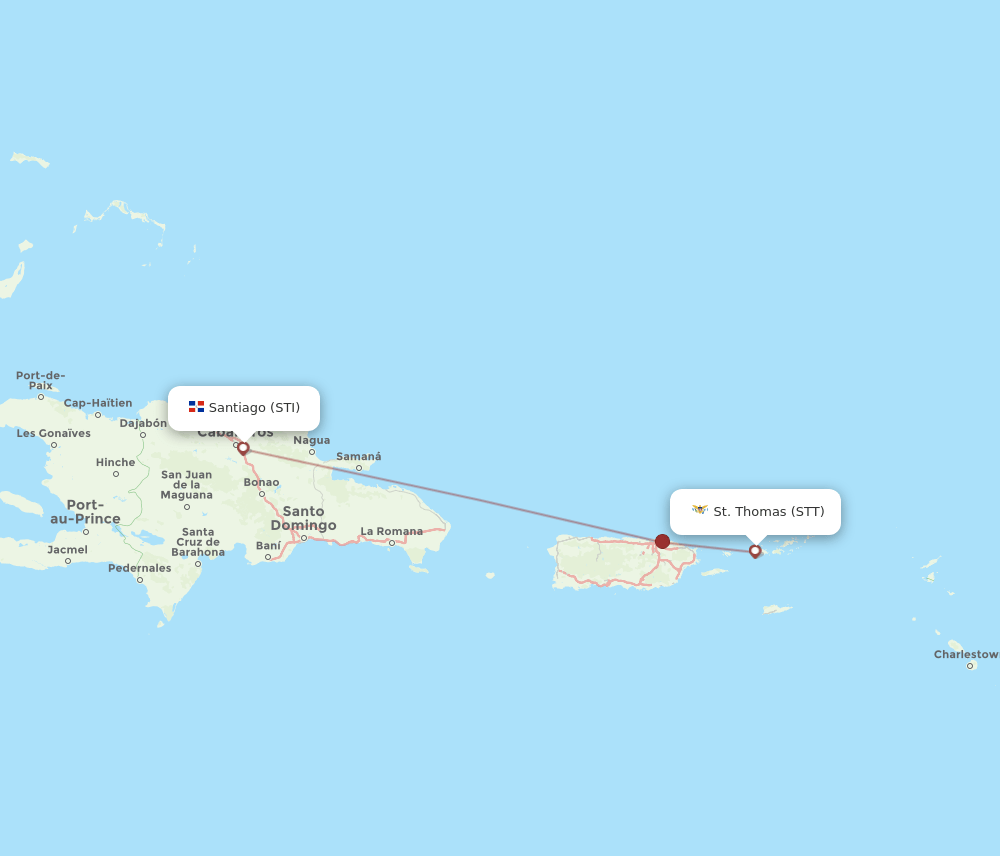 STT-STI flight routes