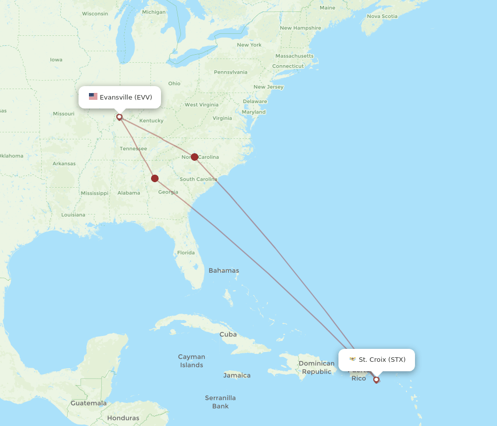 STX-EVV flight routes