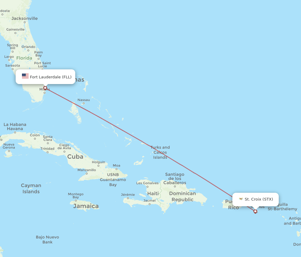STX-FLL flight routes