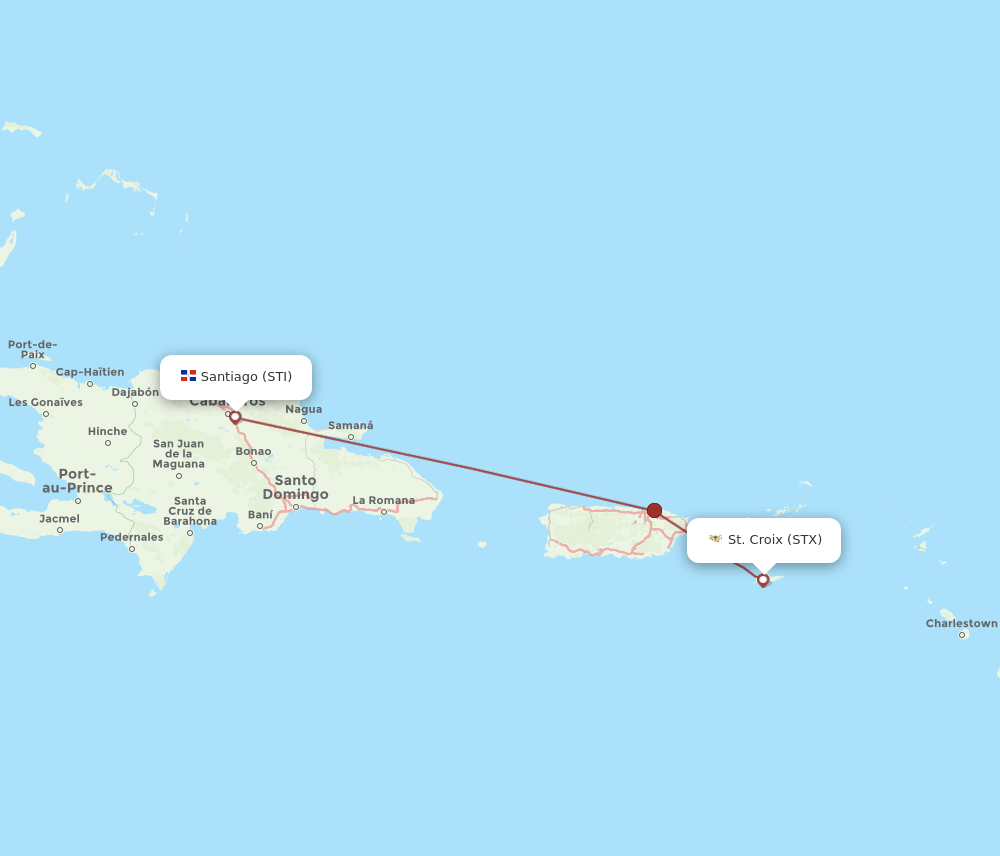 STX-STI flight routes