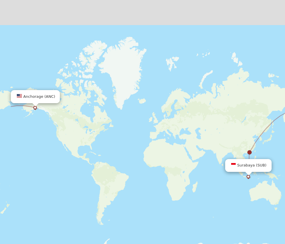 SUB-ANC flight routes