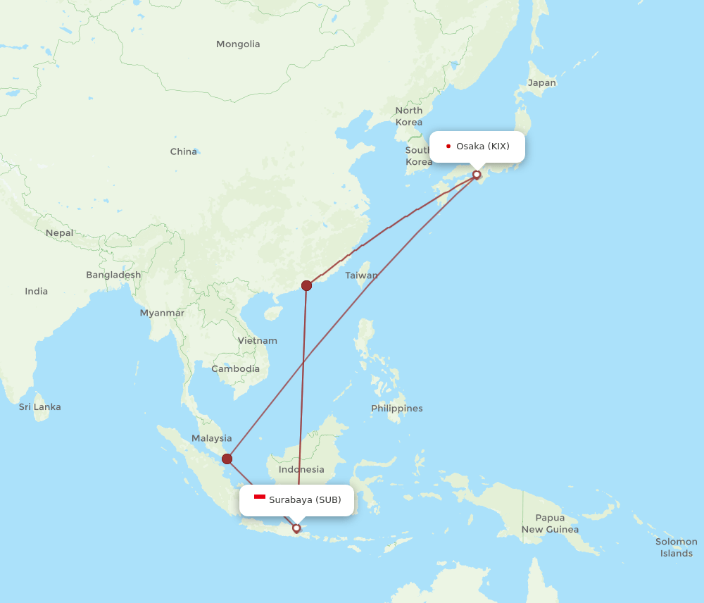 SUB-KIX flight routes