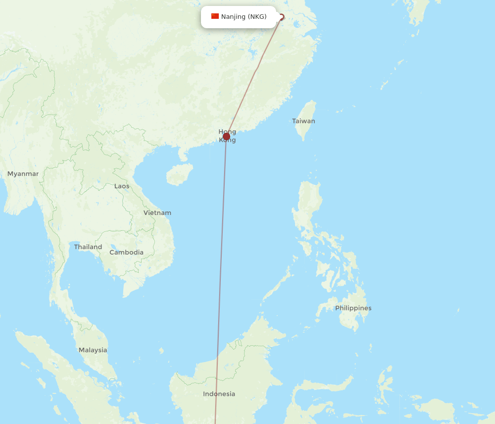 SUB-NKG flight routes