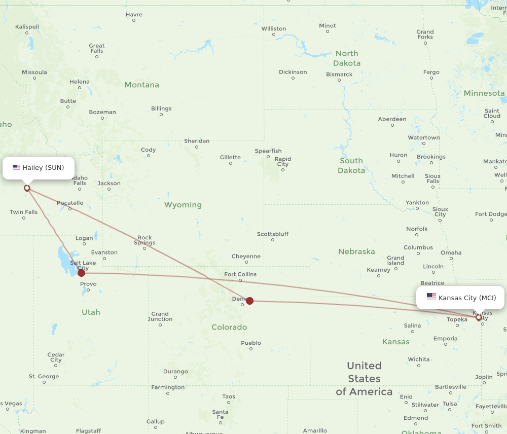 SUN-MCI flight routes