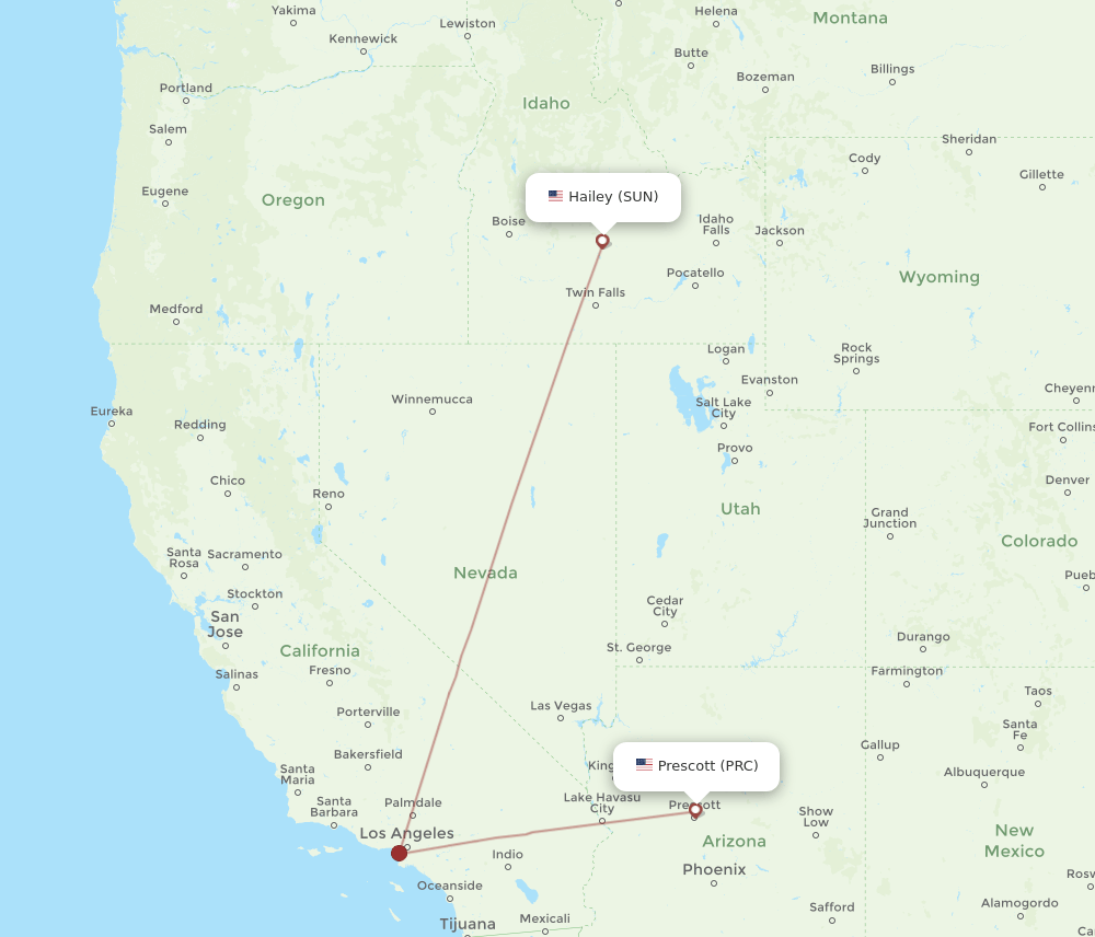 SUN-PRC flight routes