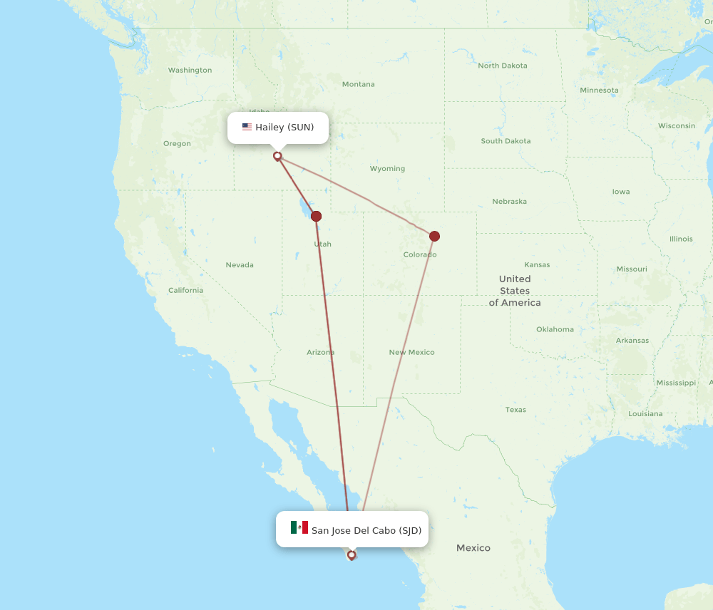 SUN-SJD flight routes
