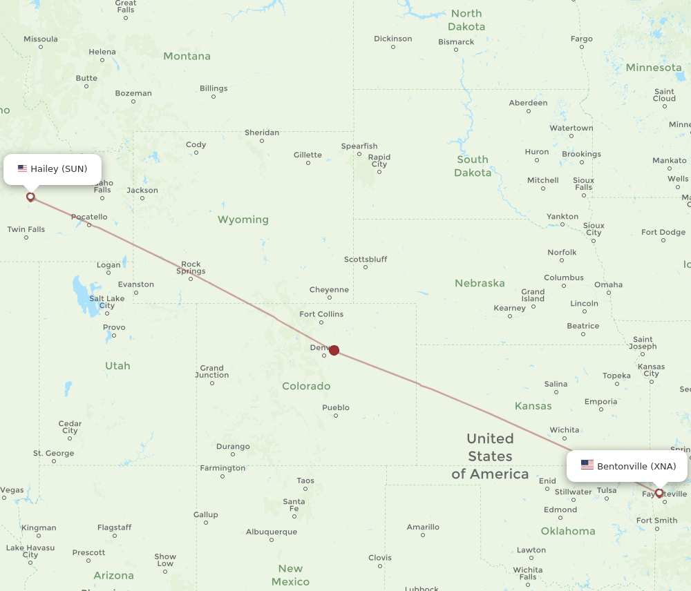 SUN-XNA flight routes