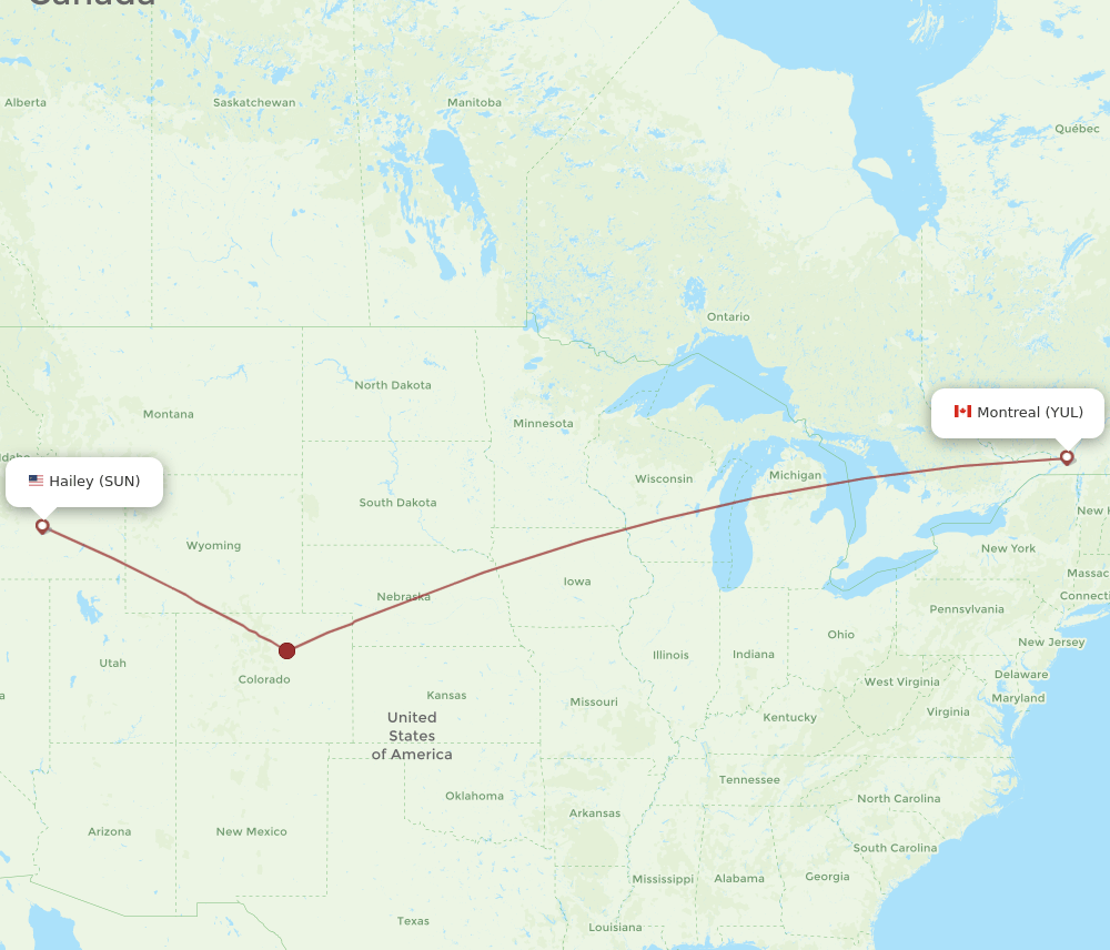 SUN-YUL flight routes
