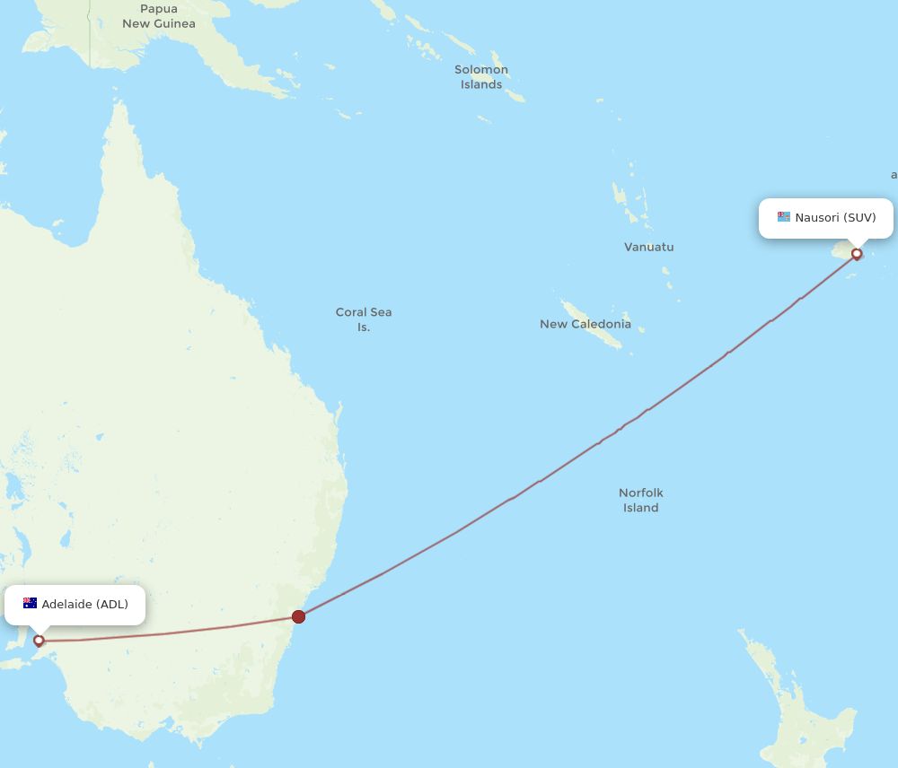 SUV-ADL flight routes