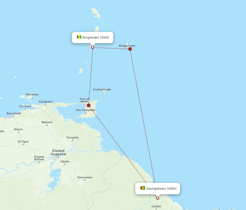 SVD-GEO flight routes