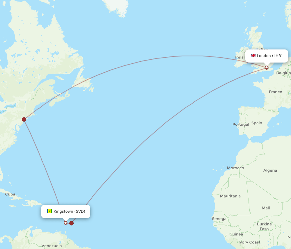 SVD-LHR flight routes