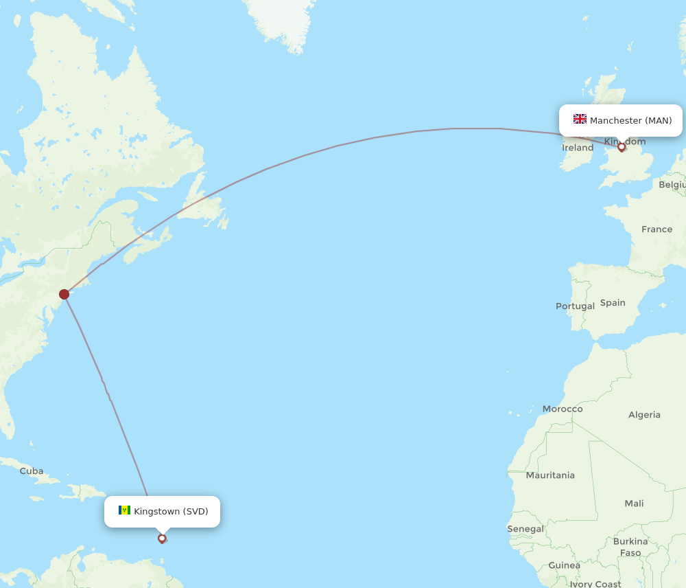 SVD-MAN flight routes