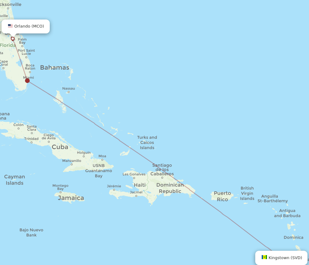 SVD-MCO flight routes