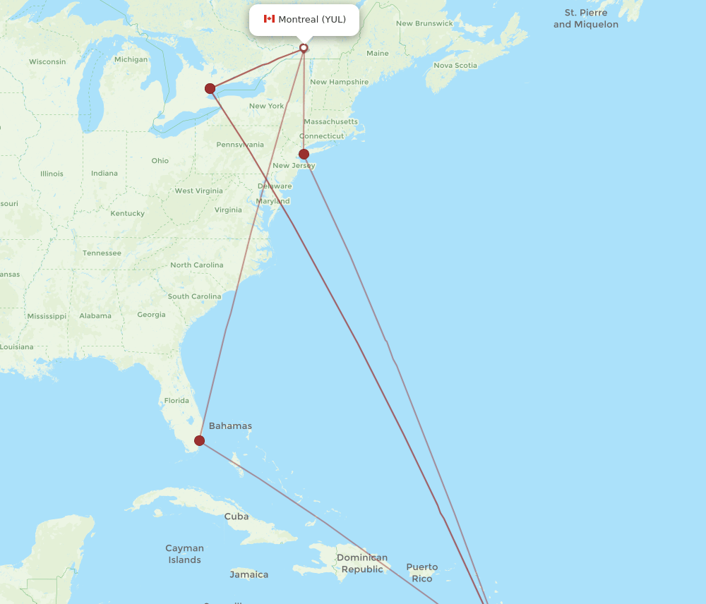 SVD-YUL flight routes