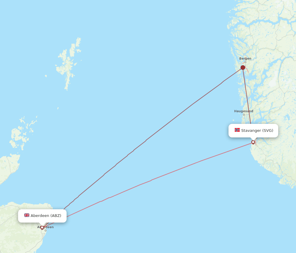 SVG-ABZ flight routes
