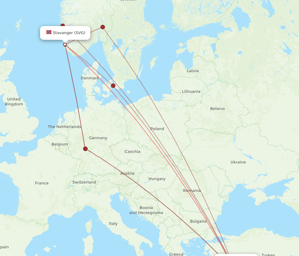 SVG to AYT flights and routes map