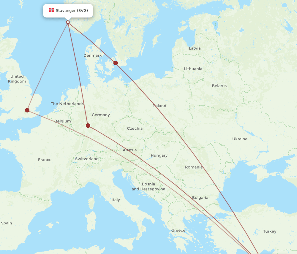 SVG to BEY flights and routes map