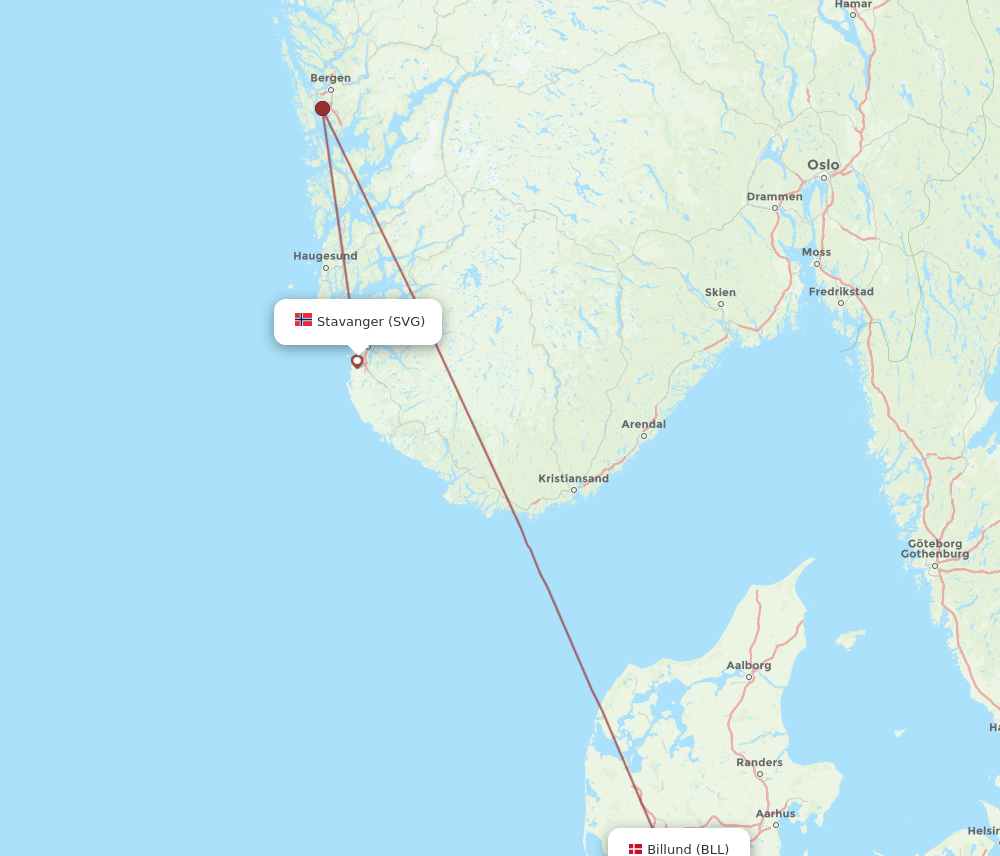 SVG-BLL flight routes