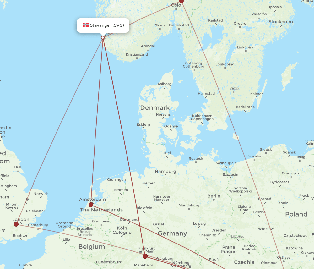 SVG-BUD flight routes