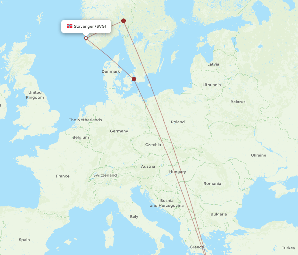 SVG-CHQ flight routes
