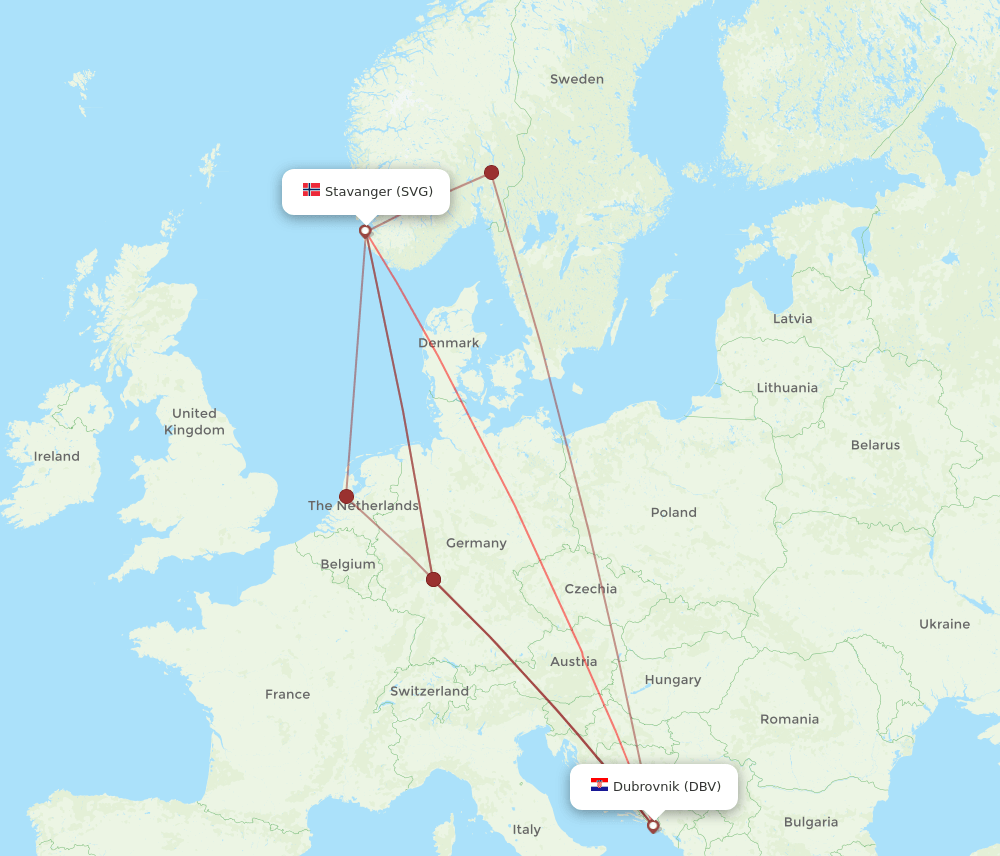 SVG-DBV flight routes