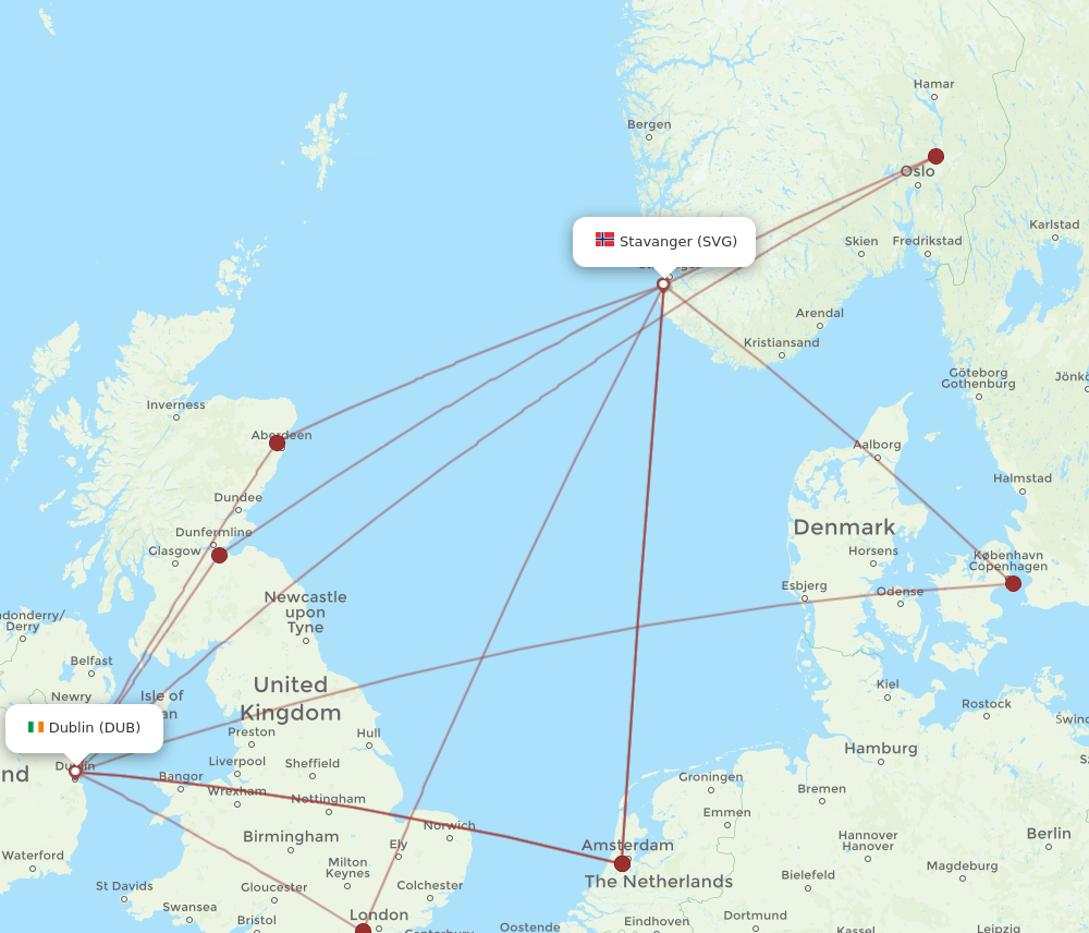 SVG-DUB flight routes