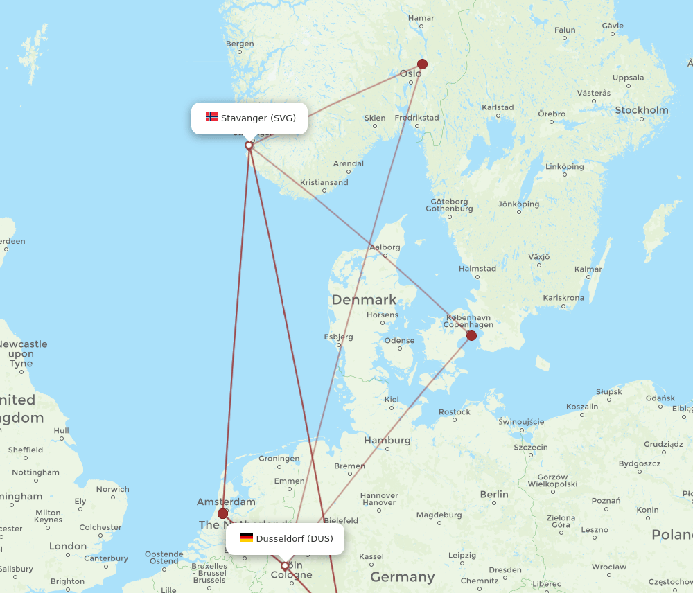 SVG-DUS flight routes
