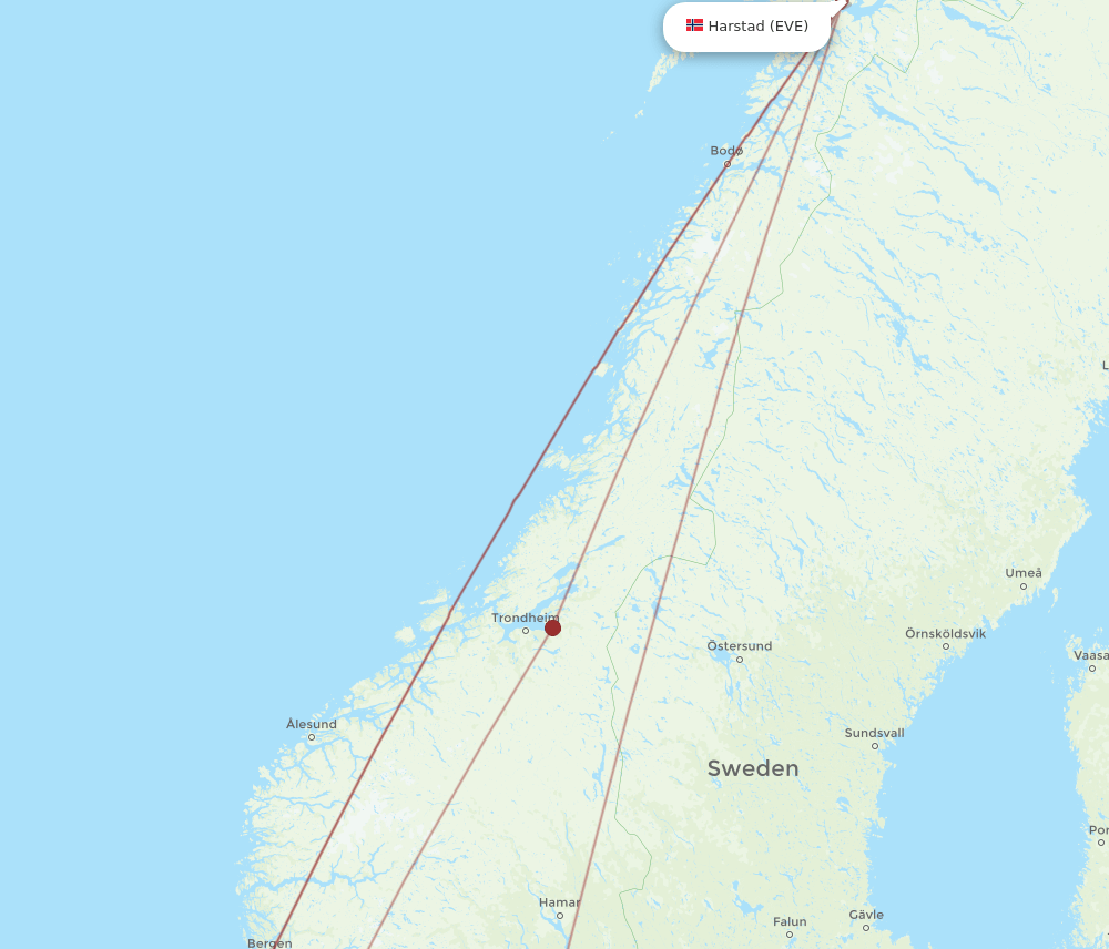 SVG-EVE flight routes