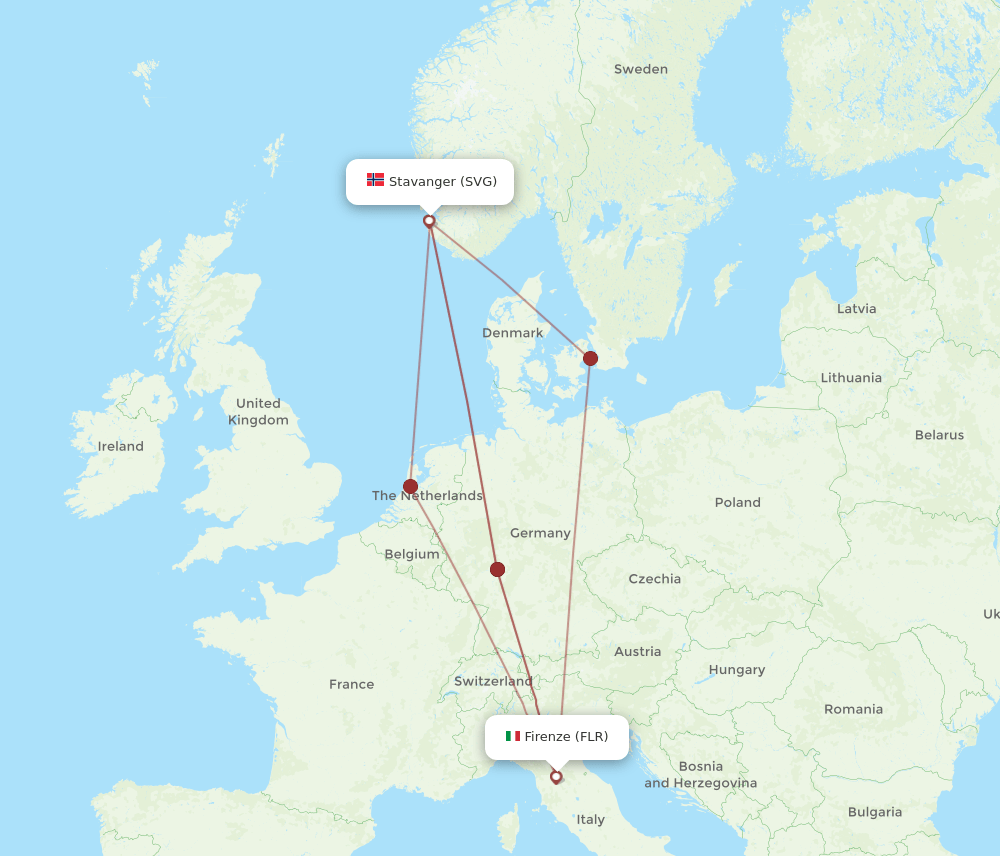 SVG to FLR flights and routes map