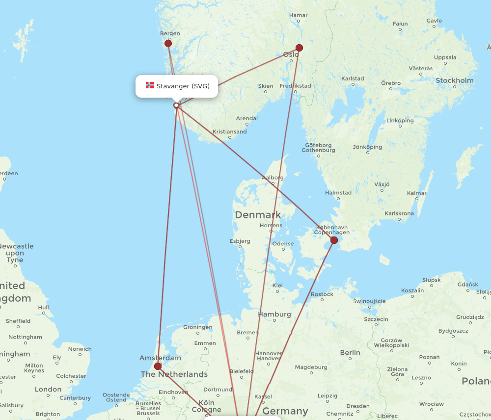 SVG-FRA flight routes