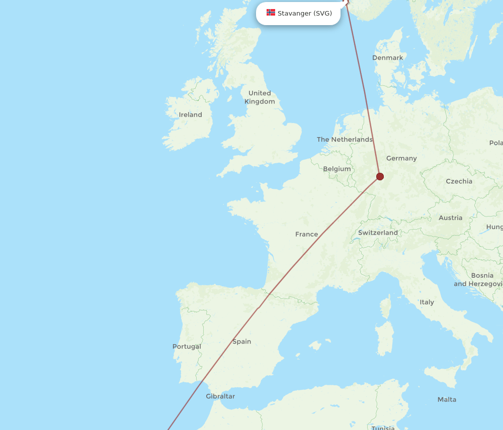 SVG-FUE flight routes