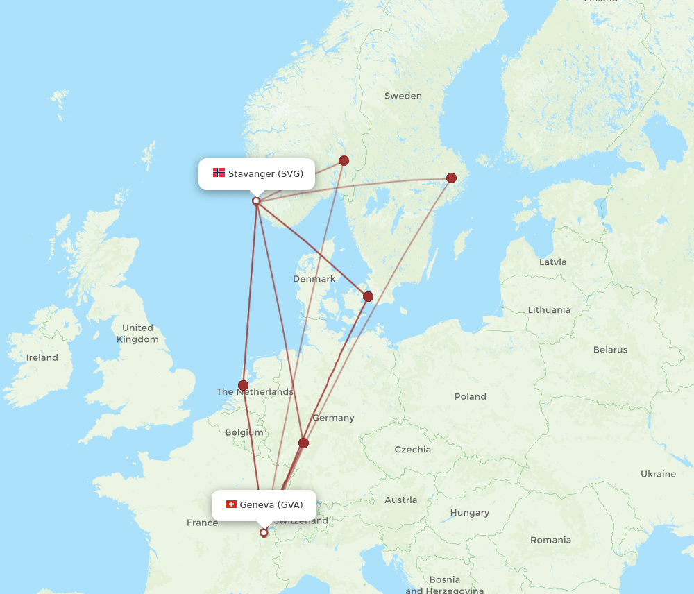 SVG-GVA flight routes