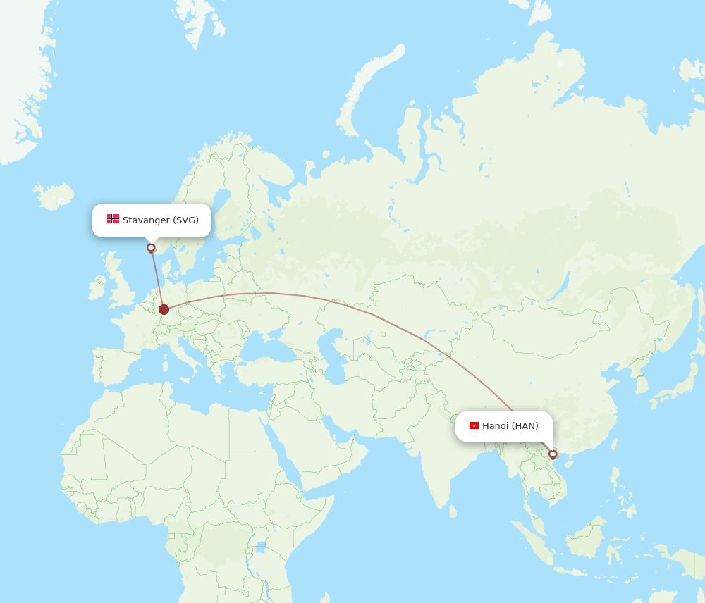 SVG-HAN flight routes