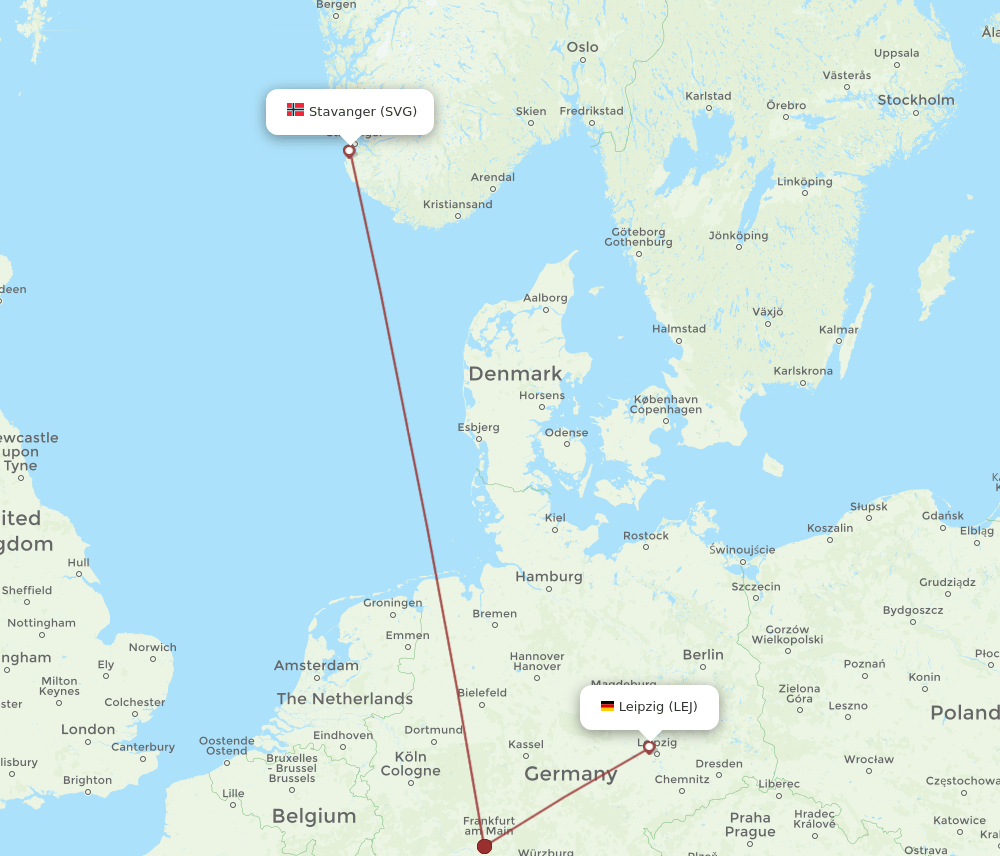 SVG-LEJ flight routes