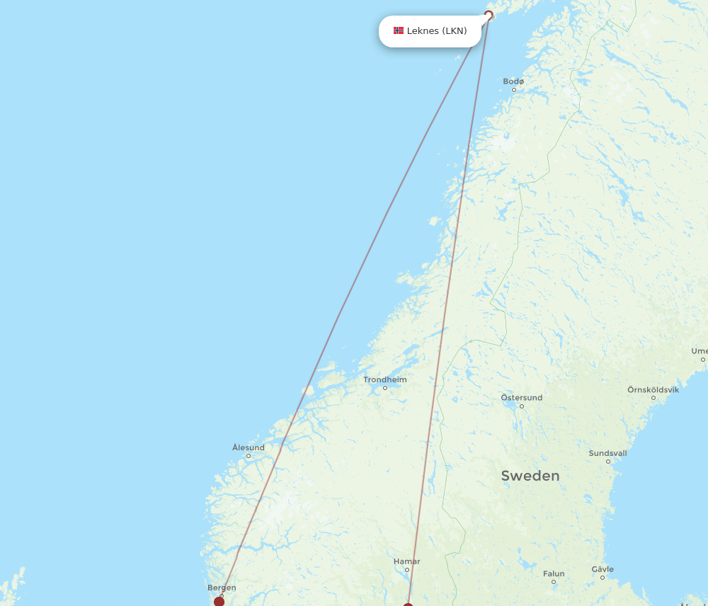 SVG-LKN flight routes