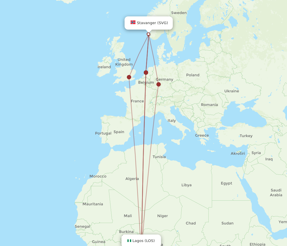 SVG-LOS flight routes