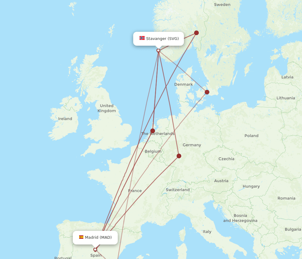 SVG-MAD flight routes