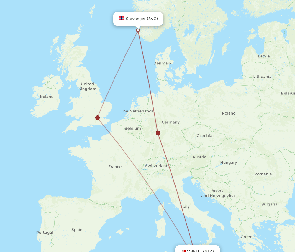 SVG-MLA flight routes