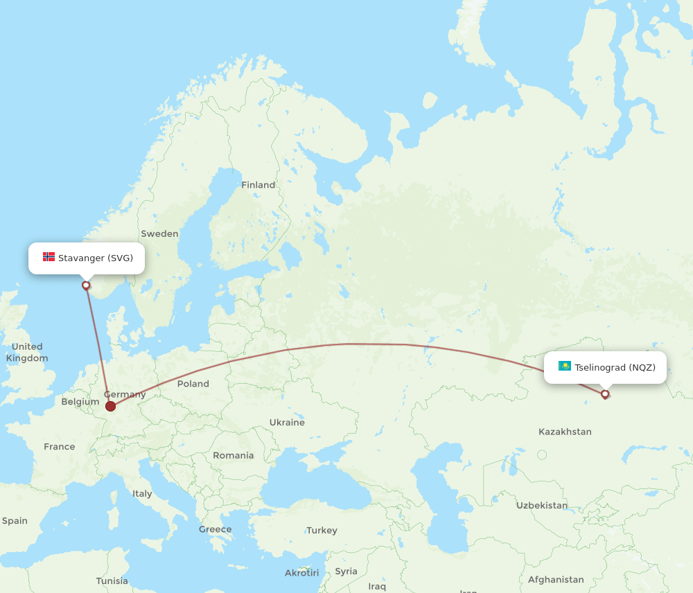 SVG-NQZ flight routes