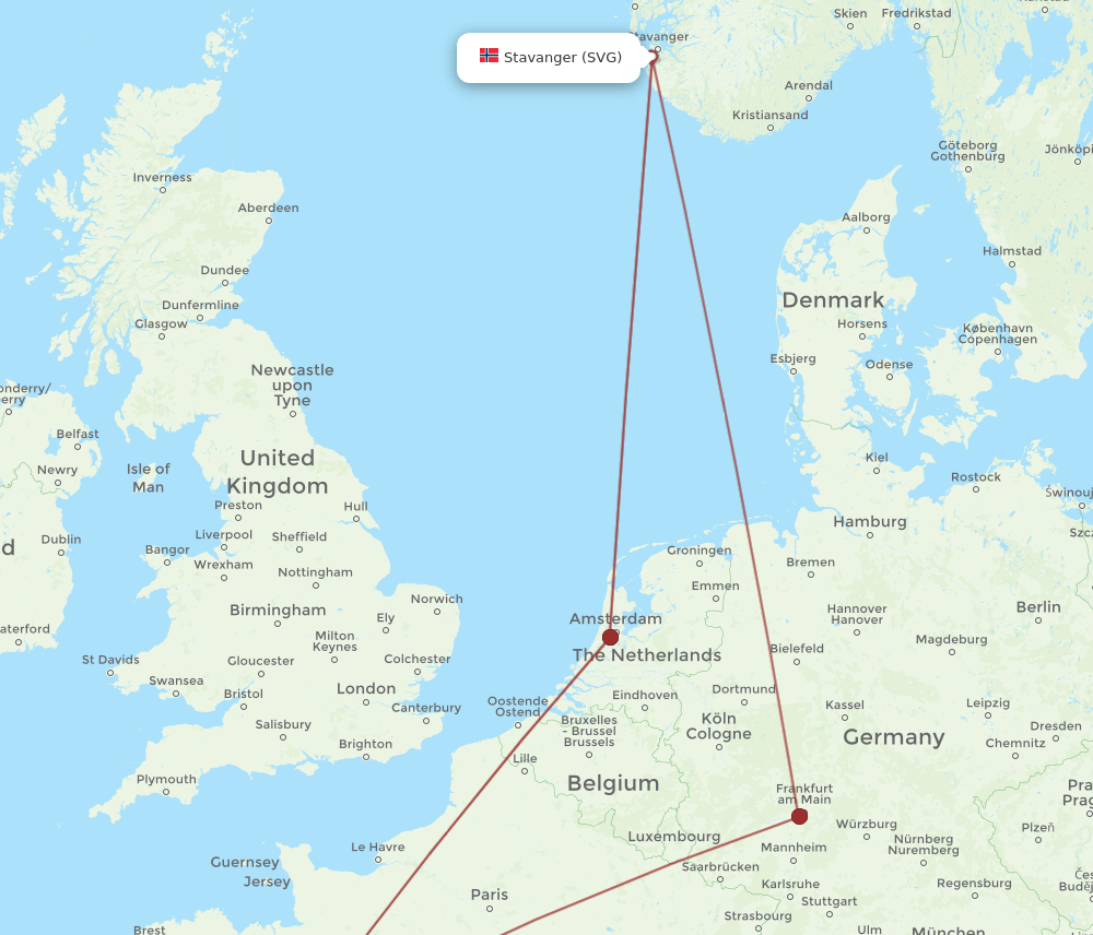 SVG-NTE flight routes