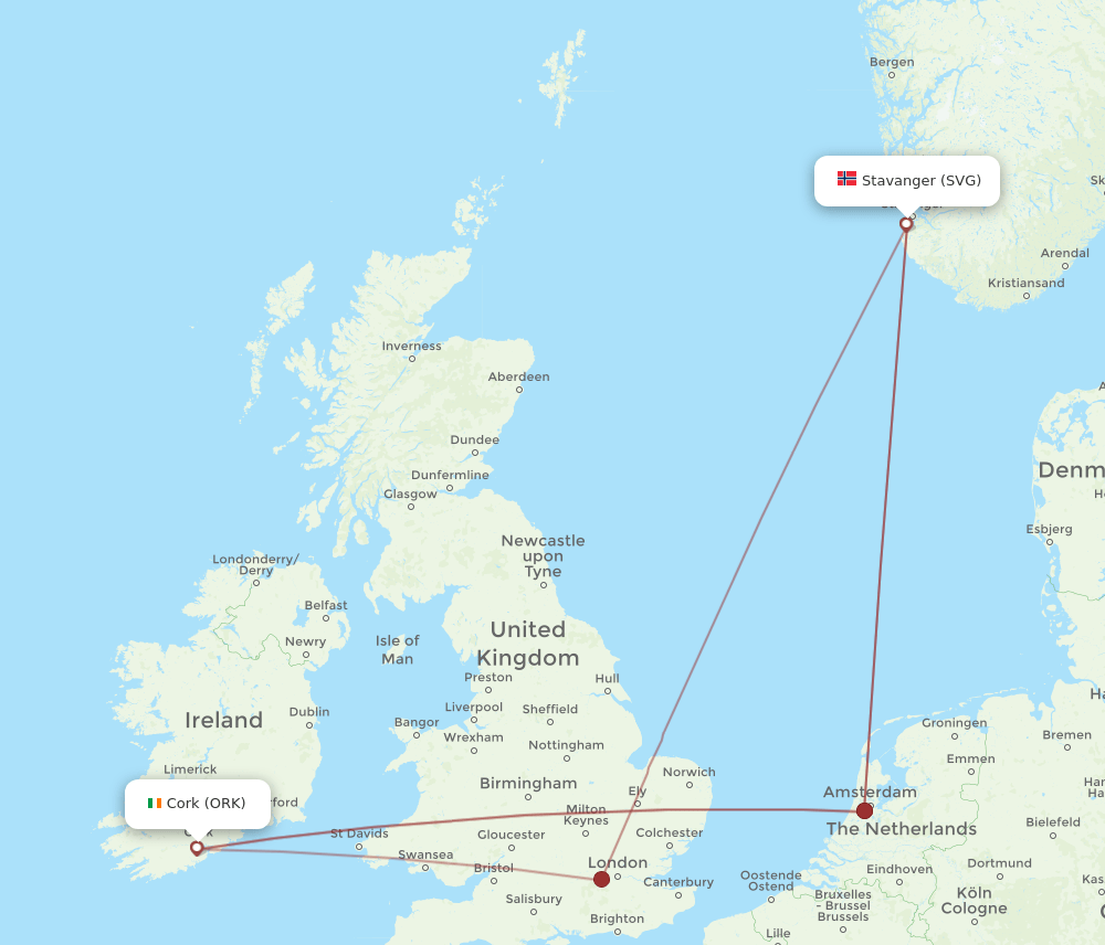 SVG-ORK flight routes
