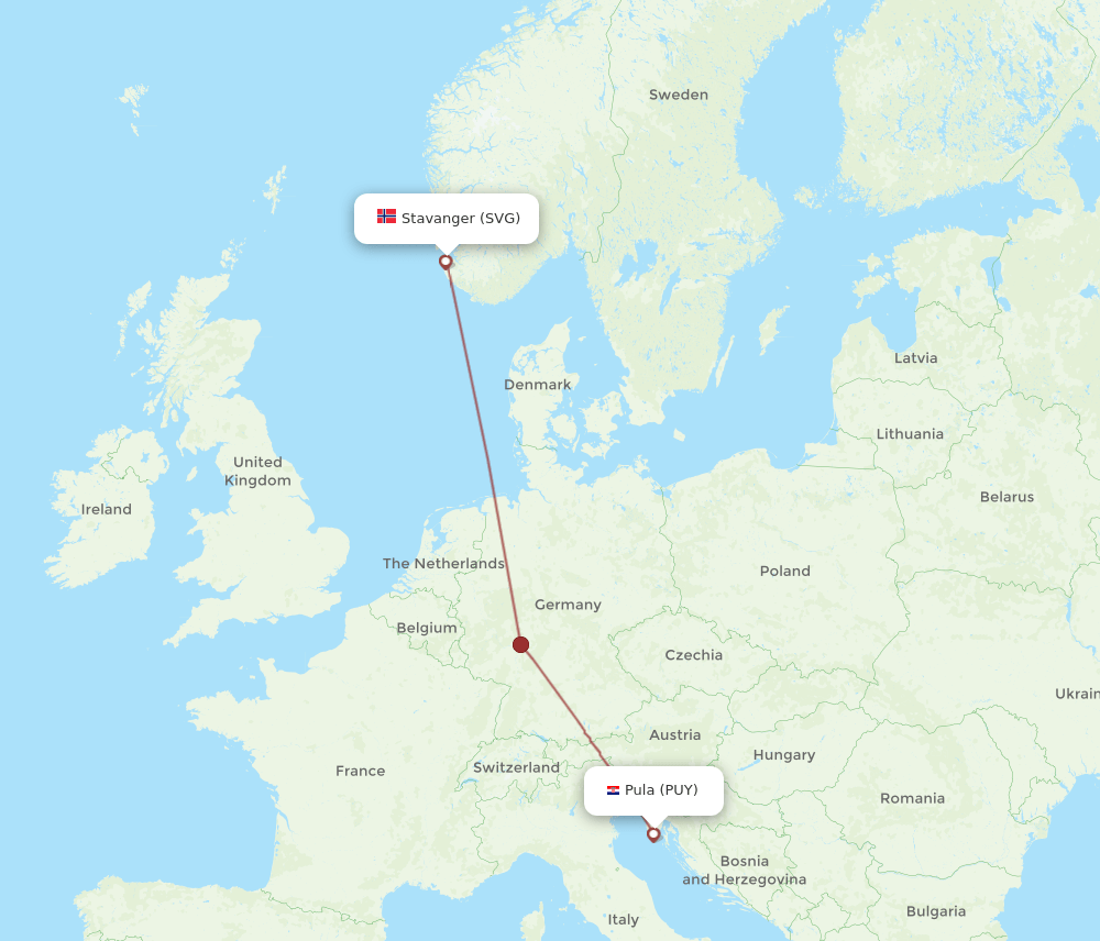 SVG-PUY flight routes