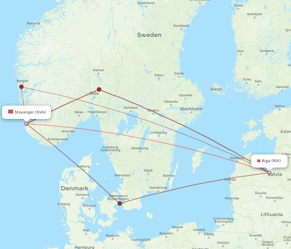 SVG-RIX flight routes