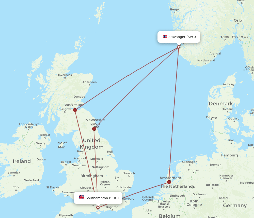 SVG-SOU flight routes