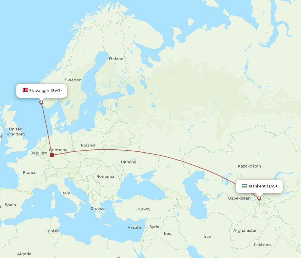 SVG-TAS flight routes