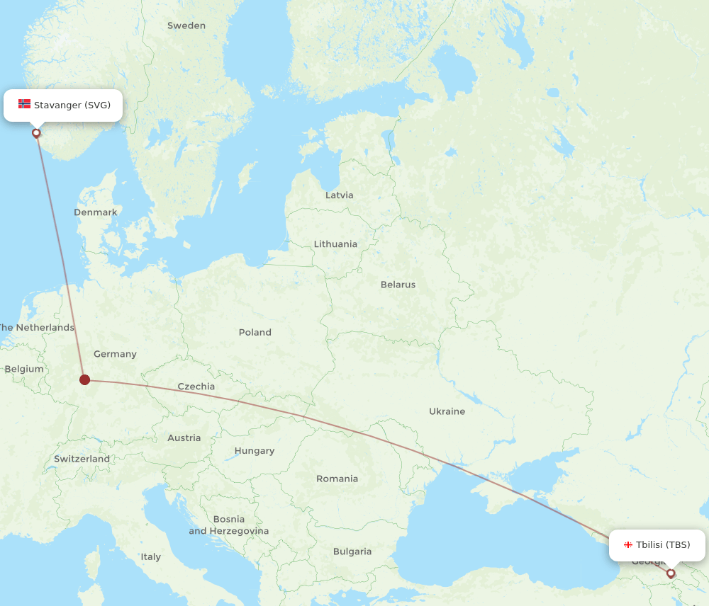 SVG-TBS flight routes