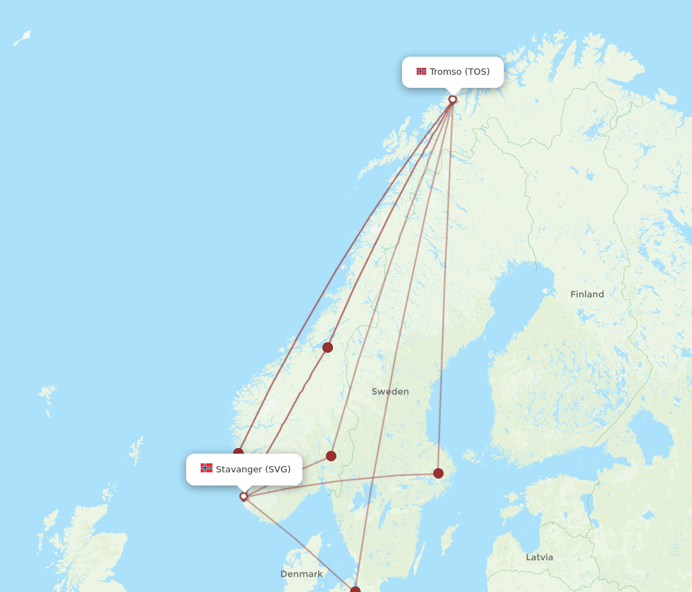 SVG-TOS flight routes